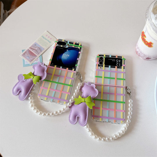 Teddy Love Plaid Case.