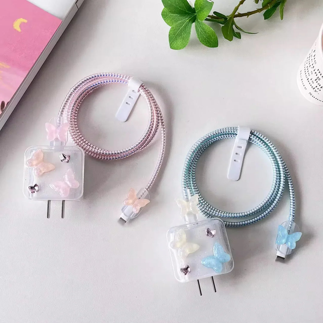 Yivenbarity Cute Flower Charge Cover For Data Cable