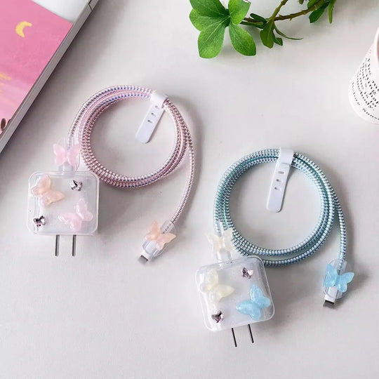 Yivenbarity Cute Flower Charge Cover For Data Cable