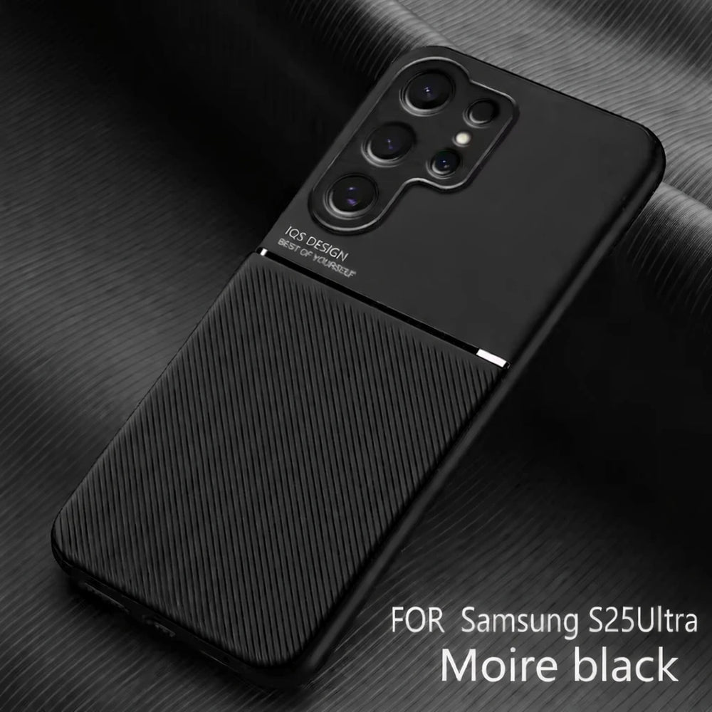 Leather Shield Case for Samsung Galaxy S25 Ultra black
