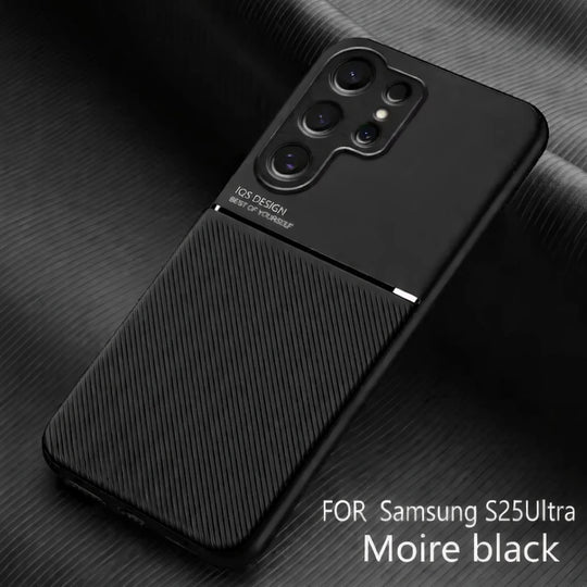 Leather Shield Case for Samsung Galaxy S25 Ultra black