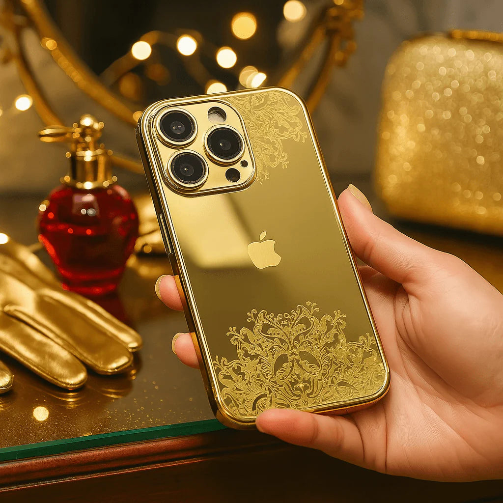 Luxury gold iPhone 17 Pro Max cover