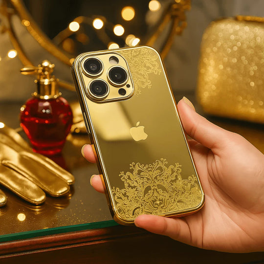 Luxury gold iPhone 17 Pro Max cover