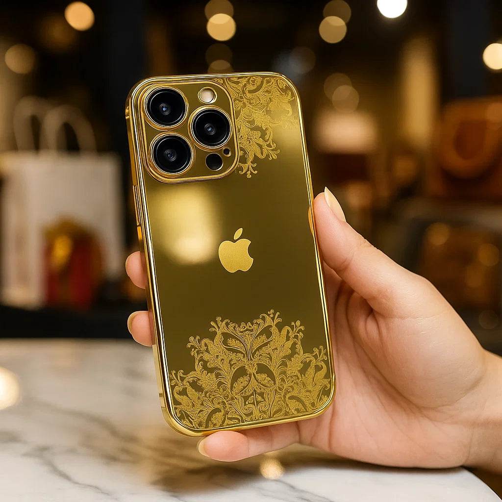 Slim metallic 24K gold iPhone 17 Pro Max