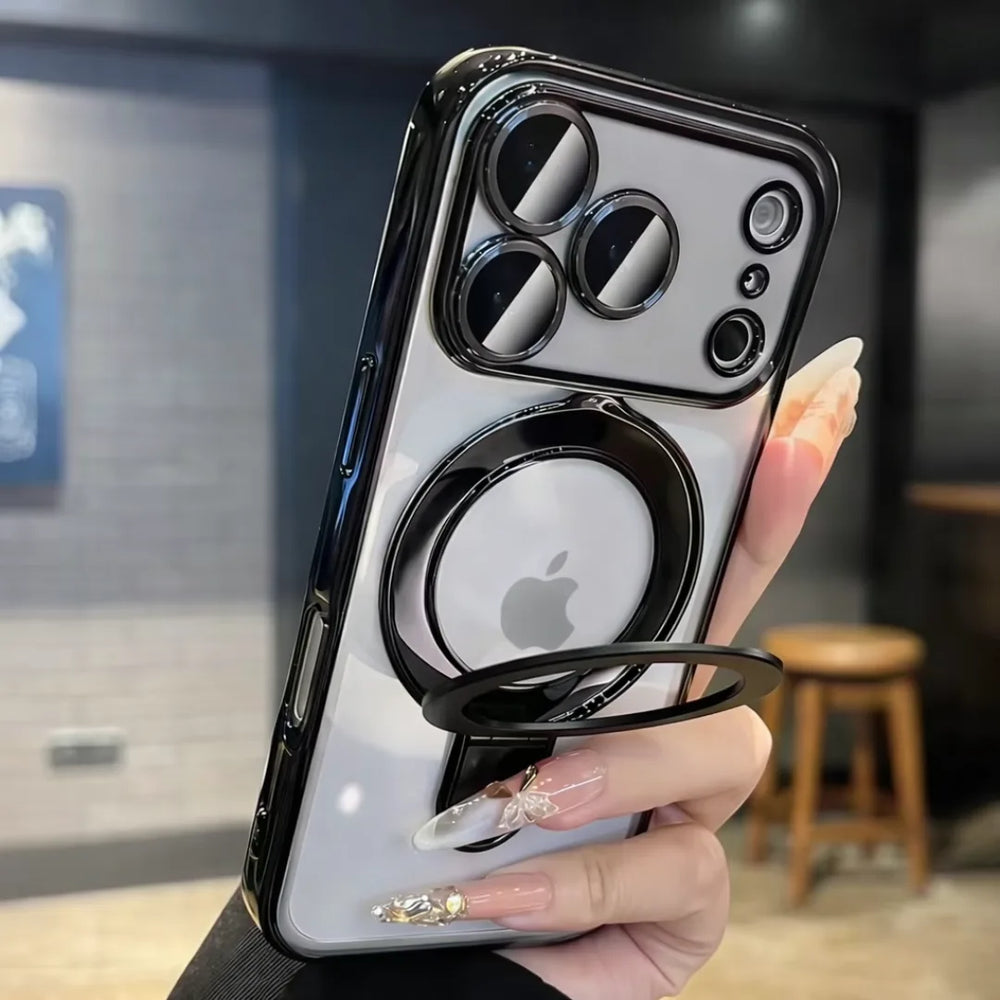 Luxury Clear Magnetic Ring Case for iPhone