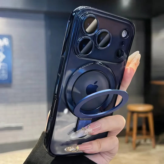 Luxury Clear Magnetic Ring Case for iPhone