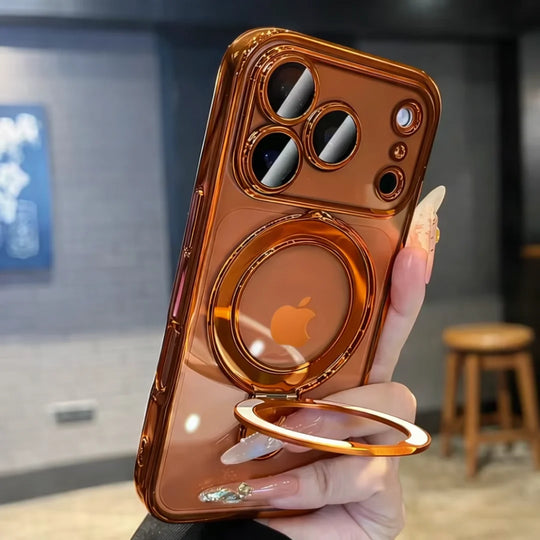 Luxury Clear Magnetic Ring Case for iPhone