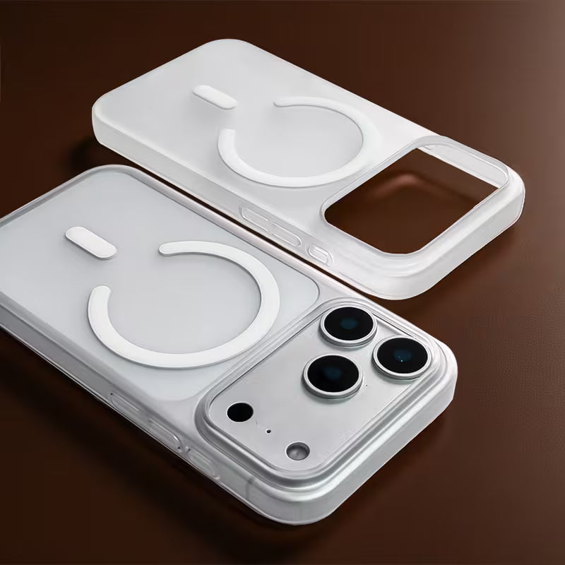 Luxury Frosted Clear Magnetic Case for iPhone