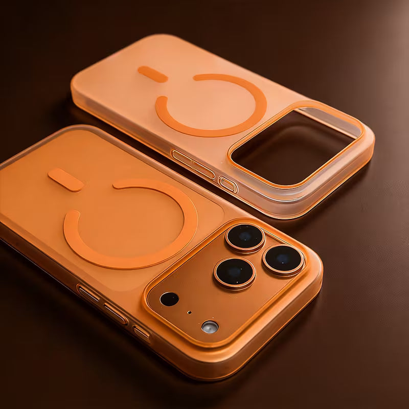 Luxury Translucent Matte Magnetic Case (orange)