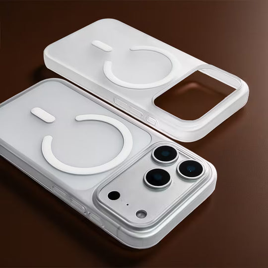 Luxury Translucent Matte Magnetic Case (white)