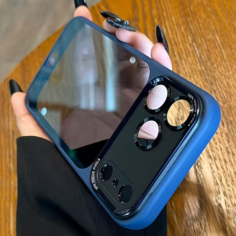 Luxury Translucent Metal Lens Frame Case