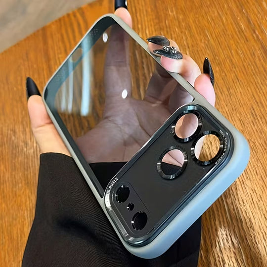 Luxury Translucent Metal Lens Frame Case