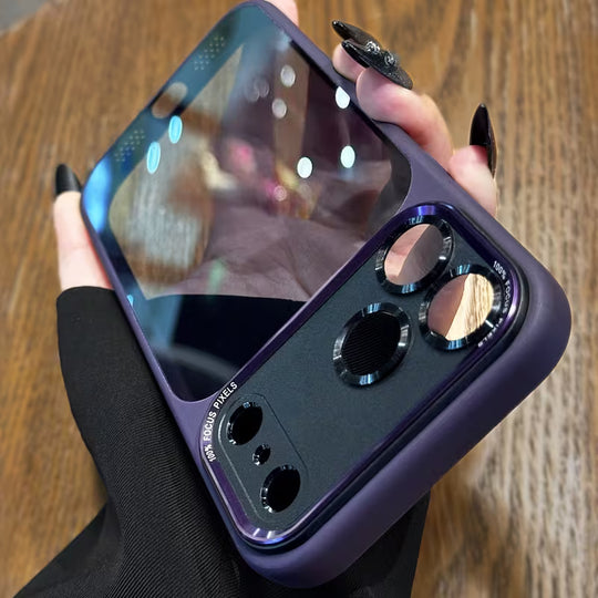 Luxury Translucent Metal Lens Frame Case