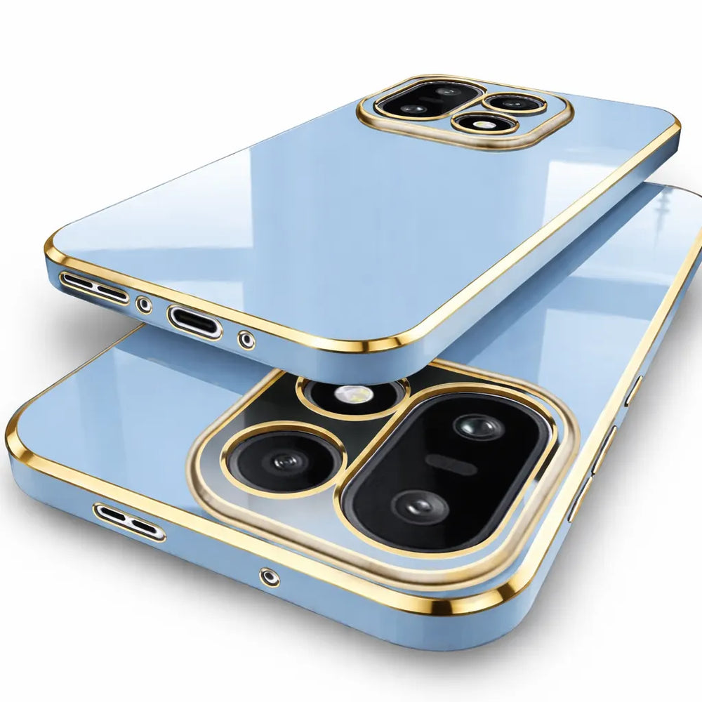 Luxury Gold-Plated Back Cover for OnePlus 15 (blue)