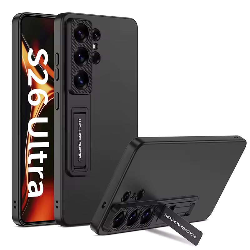 Galaxy S26 Ultra matte finish kickstand cover by Cosmos Joy black