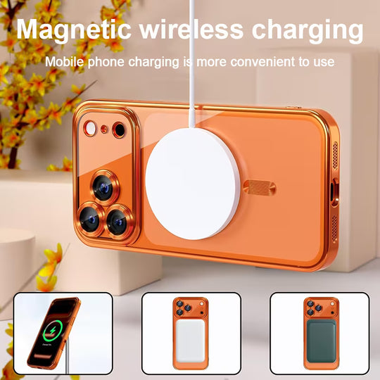 Premium clear magnetic case with raised camera protection