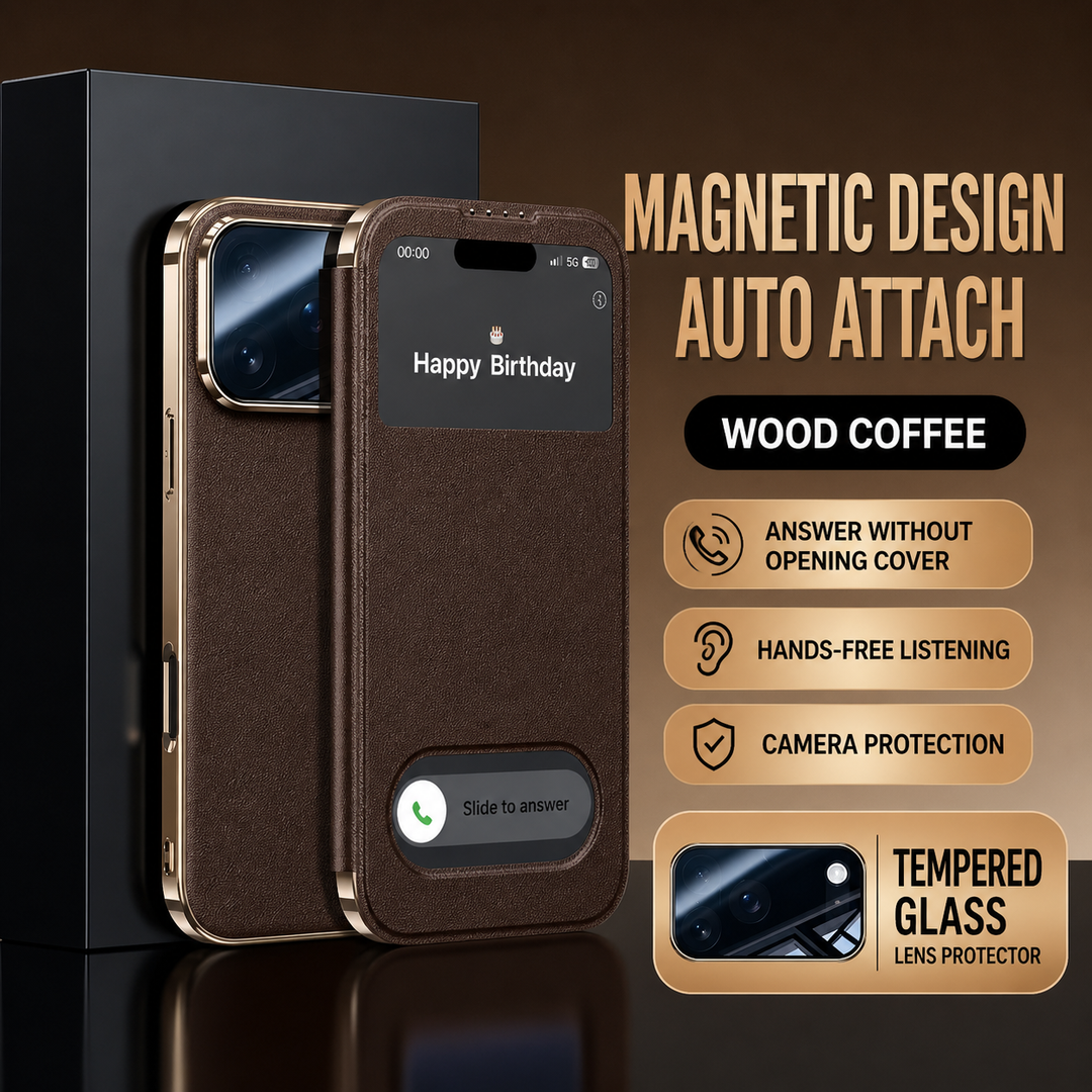 Magnetic Auto-Attach Flip Case