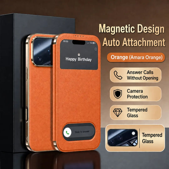 Magnetic Auto-Attach Flip Case