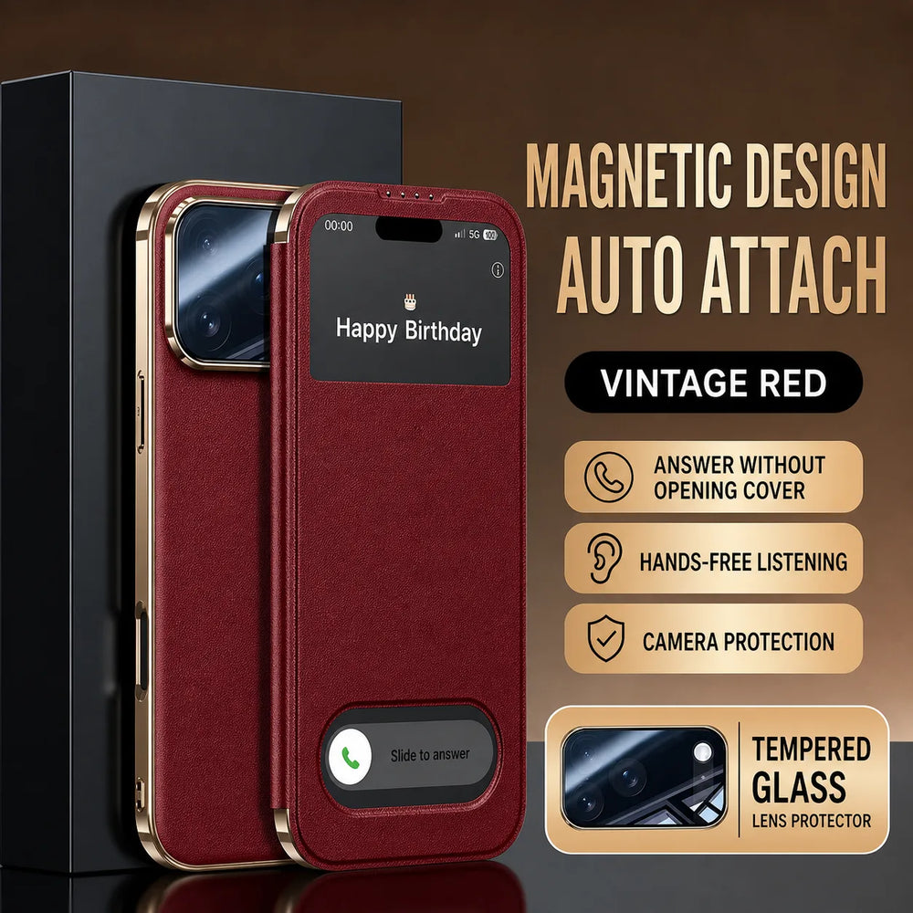 Magnetic Auto-Attach Flip Case