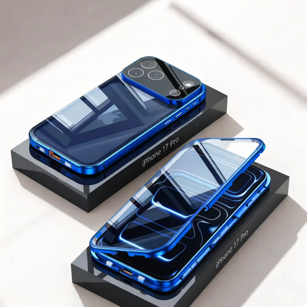 Metal Frame Dual Glass iPhone Case