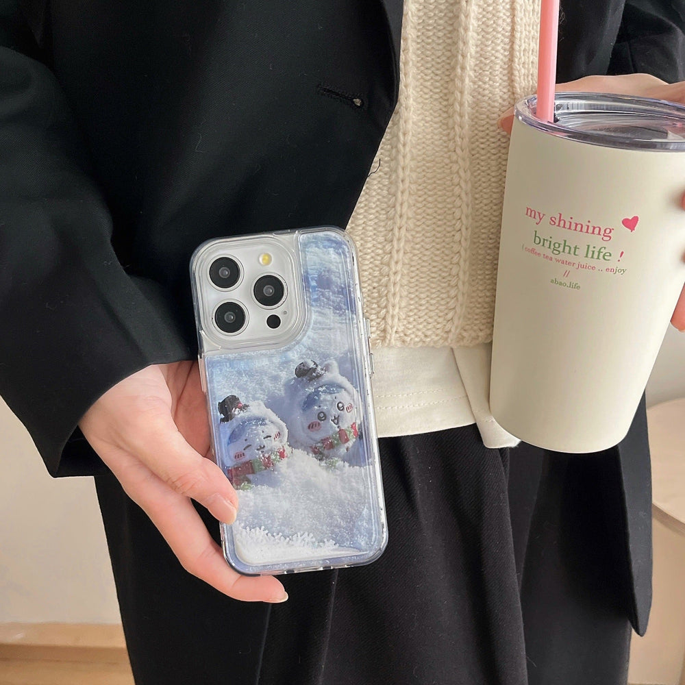 *PREMIUM* Frosted Quicksand Snowman Case
