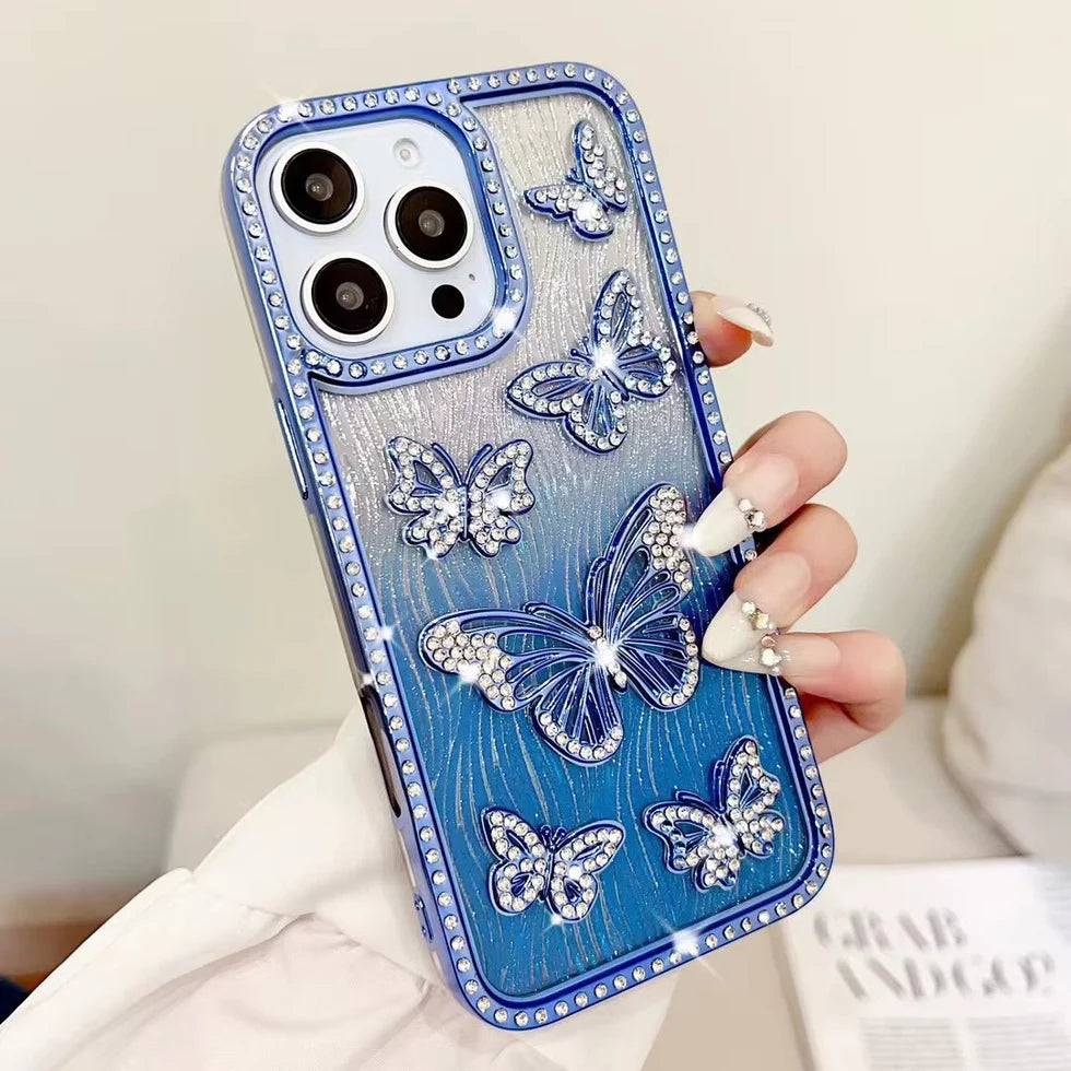 Diamond Butterfly Shine iPhone Case