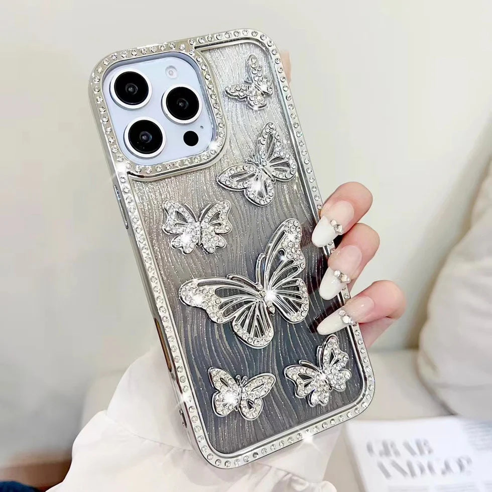 Diamond Butterfly Shine iPhone Case
