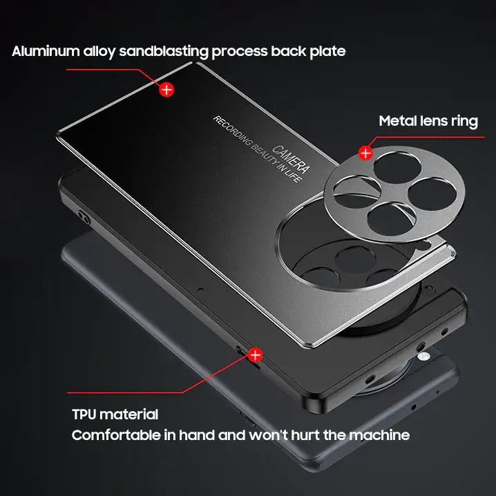 Frosted Alloy Metal Case for OnePlus – Durable Protection with Sleek Style.