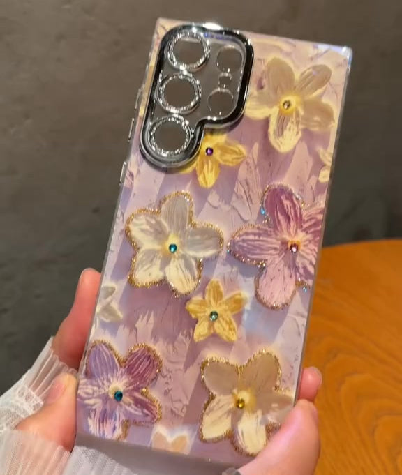 Purple Flower Art Samsung Case