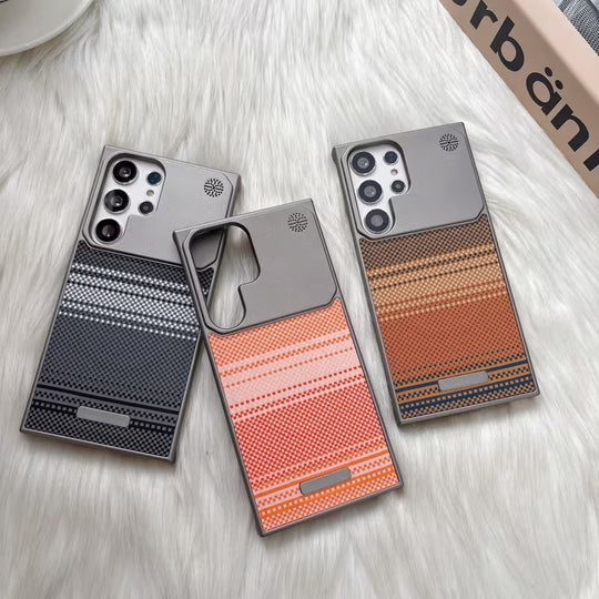 Slim woven fabric MagSafe case with raised camera protection