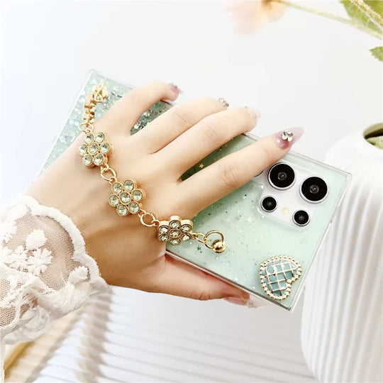 Glitter Flowers Luxury Phone Case