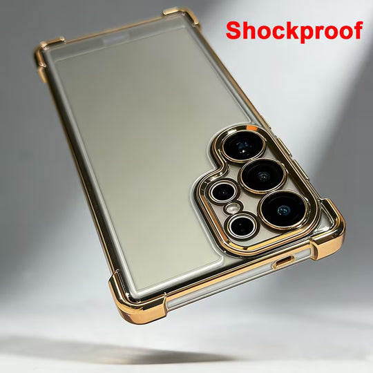 Samsung S25 Ultra crystal clear case with raised edges