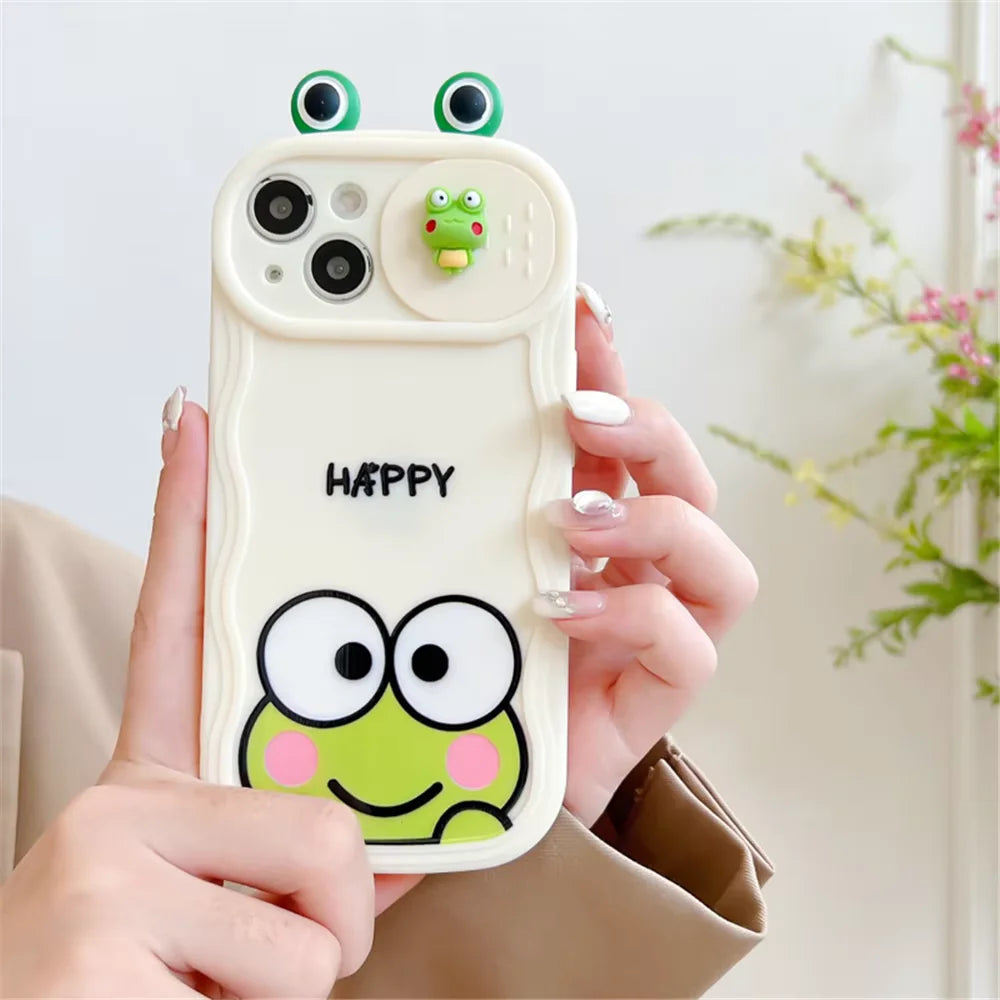 3D Frog Smile Camera Slide Case - * Frog King *