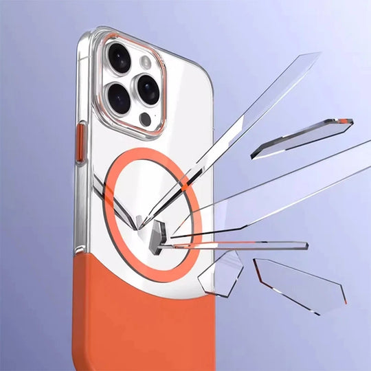 Magnetic Splicing Contrast Transparent Case - iPhone