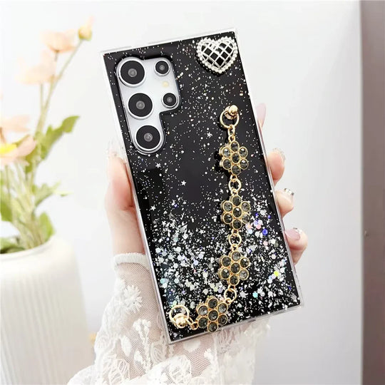 Glitter Flowers Luxury Phone Case