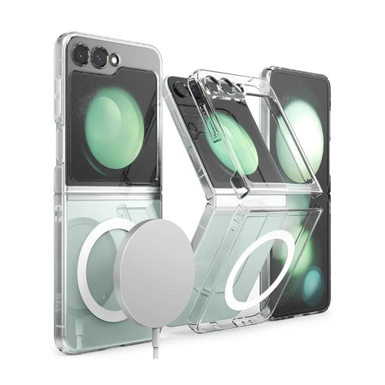 Premium Transparent Cover For Samsung Galaxy Flip Series with Magnetic Magsafe Experience Now.