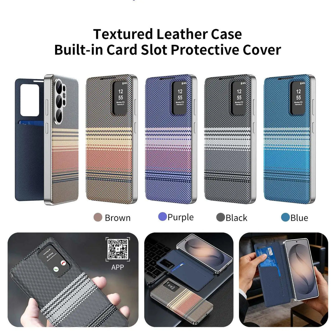 Smart View Textured Leather Case