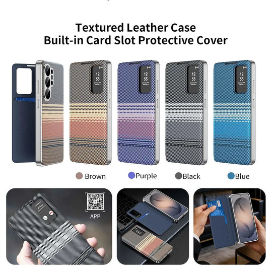 Smart View Textured Leather Case