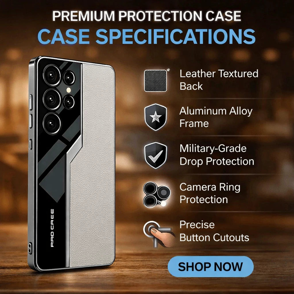 Straight leather case for everyday protection natural