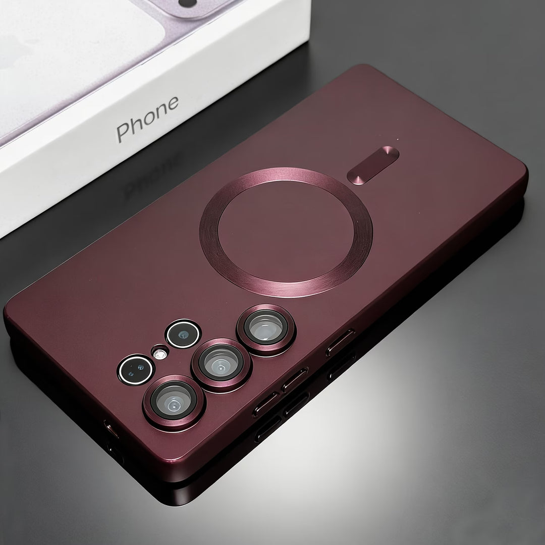Ultra Slim Sleek Magnetic Armor Cover  marron