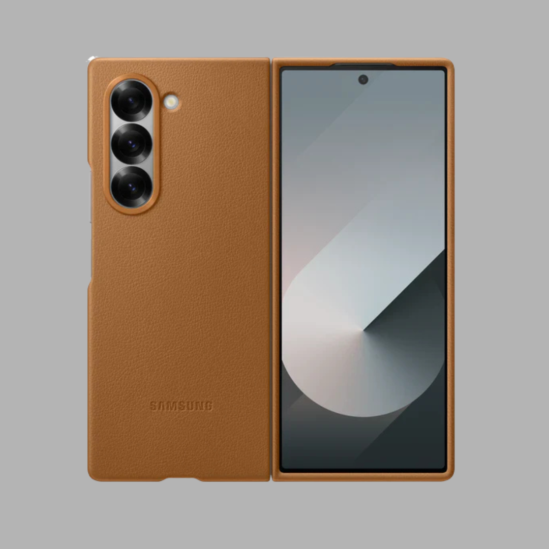 Cosmos Joy Galaxy Z Fold 7 Leather Copy Case Orange