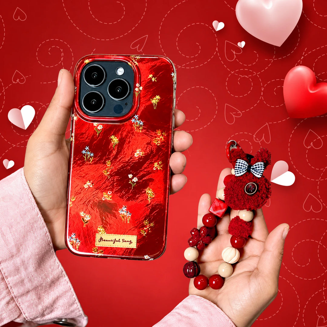 Scarlet Bloom – Elegant Flower iPhone Case