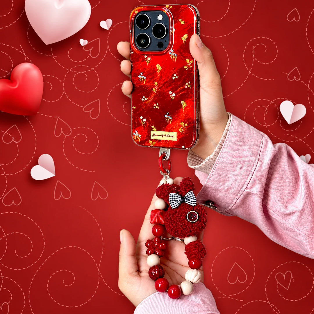 Scarlet Bloom – Elegant Flower iPhone Case