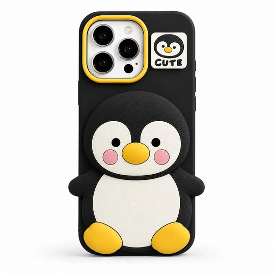 Cute Penguin Grip Phone Case