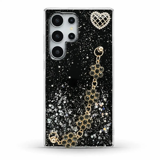 Sparkling Heart Chain Phone Case