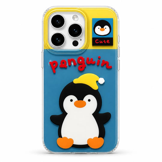 Happy Penguin Clear Phone Case