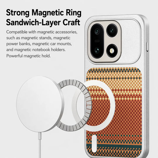 Woven Texture High Business Case strong magnetic ring 
