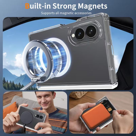 Galaxy Z Fold 8 Nano Anti-Yellow Crystal Clear Magnetic Case