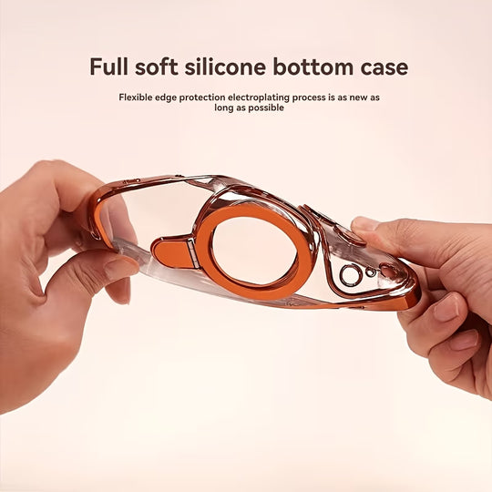 Electroplated Transparent Folding Stand Case