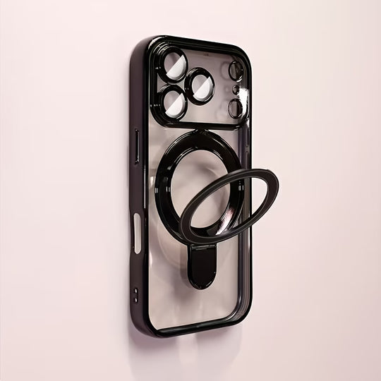 Electroplated Transparent Folding Stand Case